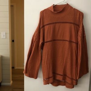 Free people burnt orange sweater / shirt / boho